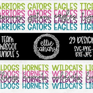 Team Maskottchen SVG Bundle: Schule Spirit Cut Files (29 Designs)