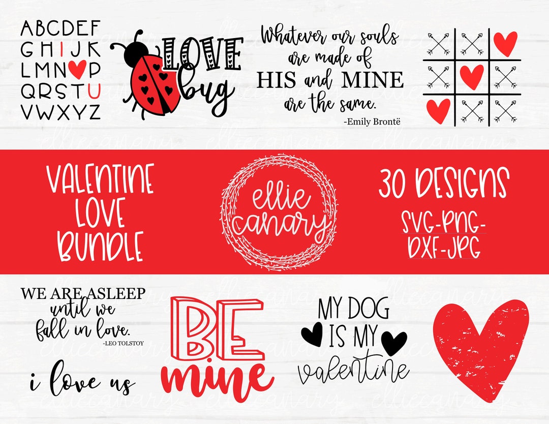 Valentine Love Bundle Svg Png Jpeg Dxf / Commercial Cut File / Cute ...