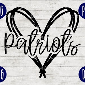 Teamgeest SVG Patriots Pride Game Sport svg png jpeg dxf / Commercieel Gebruik / Vinyl Cut File Mom Dad Fall School Football Baseball Softbal