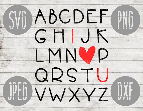 Download Valentine SVG ABC I Love You svg png jpeg dxf / Commercial ...