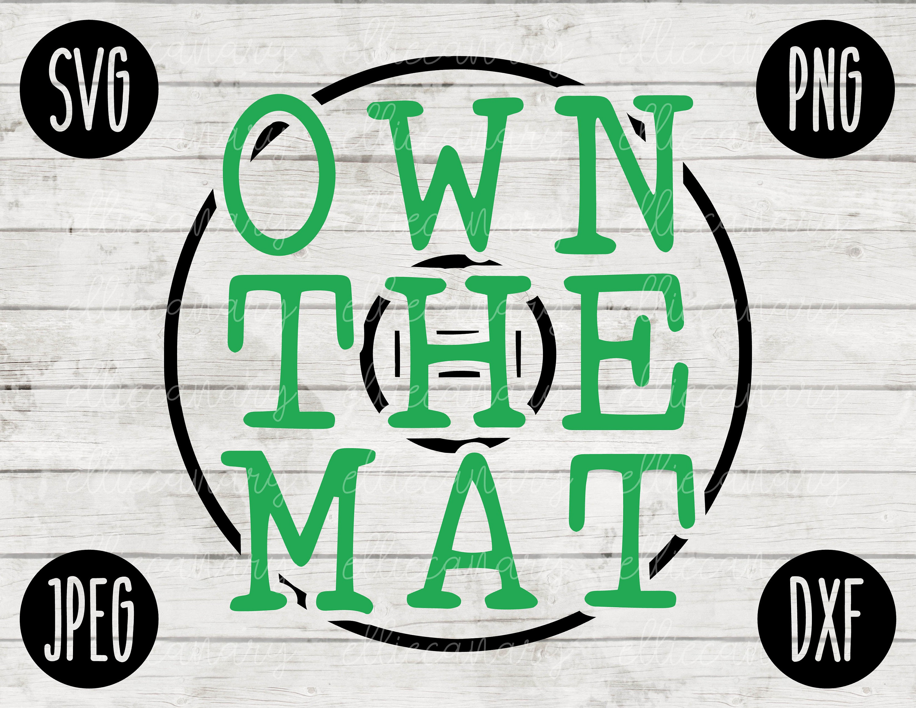 Wrestling SVG Own the Mat Wrestle svg png jpeg dxf // Etsy