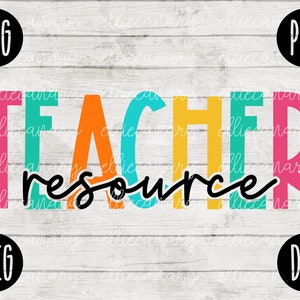 Back to School Resource Teacher Squad svg png jpeg dxf // cut file // Small Business Use //  Teacher Appreciation First Day Rainbow