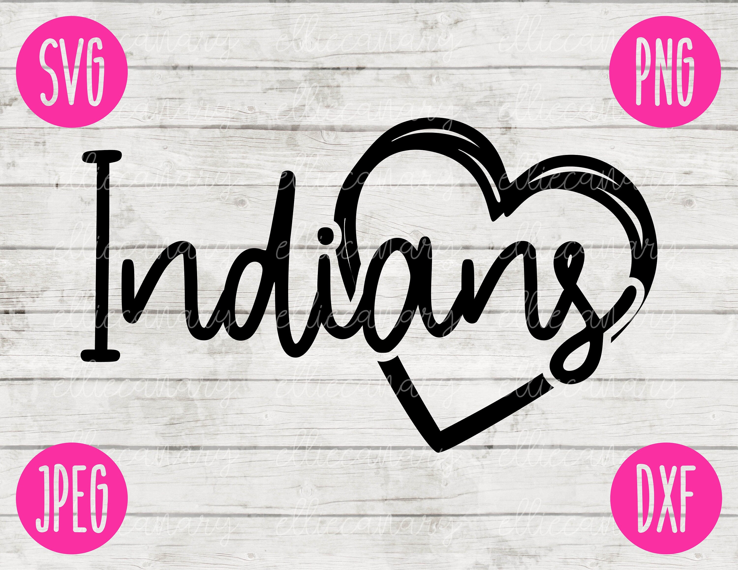 Team Spirit SVG Indians Heart Sport png jpeg dxf / Commercial Use / Vinyl Cut File Mom Dad Fall School Pride Football Baseball Softball