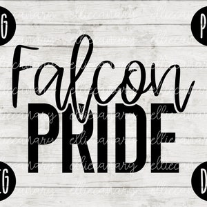 Team Spirit SVG Falcon Pride Game Sport svg png jpeg dxf / Użycie komercyjne / Plik do cięcia winylu Mama Tata Jesień Szkoła Piłka nożna Baseball Softball