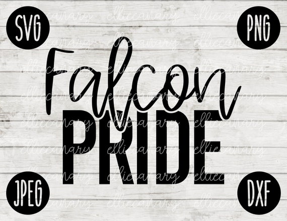 Team Spirit SVG Falcon Pride Game Sport svg png jpeg dxf / Commercial Use / Vinyl Cut File Mom Dad Fall School Football Baseball Softball
