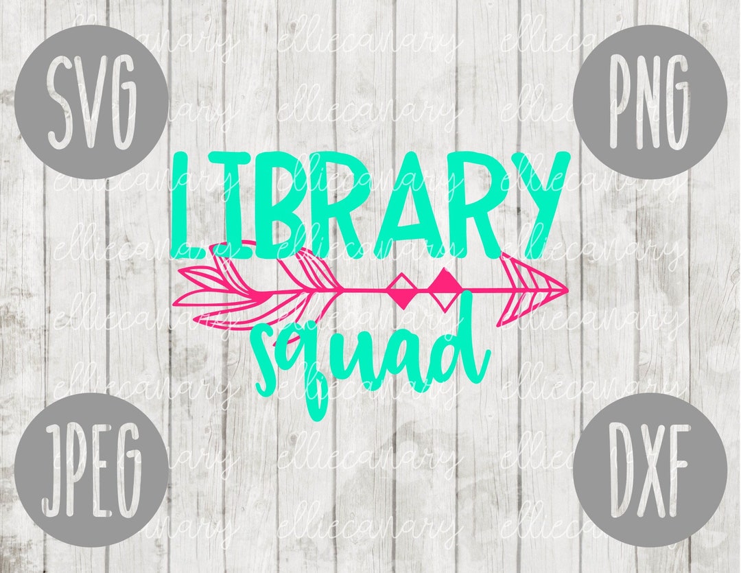 Library Squad SVG: Back to School Librarian Cut File (commercial Use ...