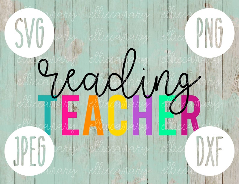 Download Reading Teacher svg png jpeg dxf //cut file // Commercial Use | Etsy