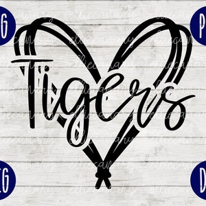 Teamgeest SVG Tigers Pride Game Sport svg png jpeg dxf / Commercieel gebruik / Vinyl Cut File Mom Dad Fall School Football Baseball Softball