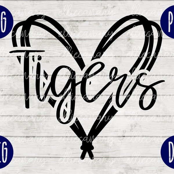Team Spirit SVG Tigers Pride Game Sport svg png jpeg dxf / Commercial Use / Vinyl Cut File Mom Dad Fall School Football Baseball Softball