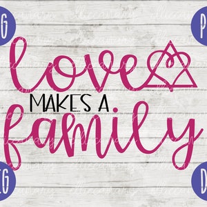 Adoption Pflege Pflege SVG Liebe macht eine Familie png jpeg dxf / Adoption Schneidedatei / kommerzielle Nutzung / Vinyl Cut Datei / Adoption Day Court