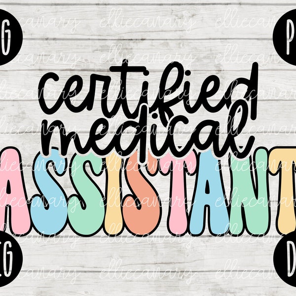 Medical Career SVG CMA Certified Medical Assistant svg png jpeg dxf //cut file // Commercial Use // SVG // Occupation Nurse Hospital Clinic