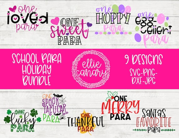 Paraprofessional Holiday SVG Bundle, Teacher Appreciation (Digital Files)