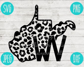 West Virginia Leopardenmuster SVG: WV Gepard Design (Digitale Dateien)