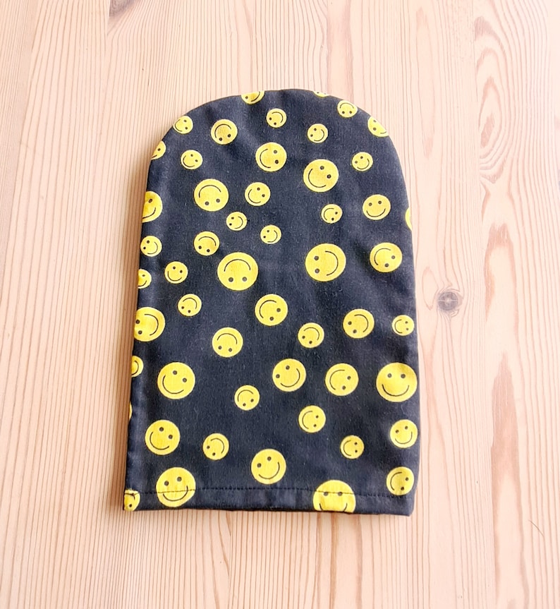 Ostomy cover stoma bag cover plain cotton fabric smiley print closing down Sale image 1