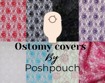 Lace fabric covers for ostomy Colostomy Urostomy