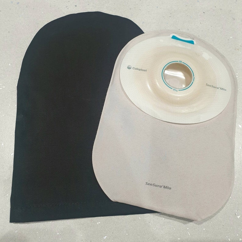 Black Ostomy Colostomy Pouch Cover Etsy