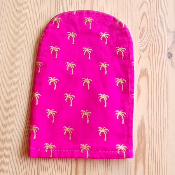 Ostomy cover stoma bag cover plain cotton fabric pink palm, closing down Sale