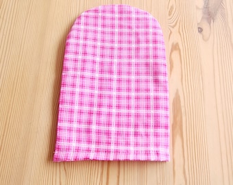 Ostomy cover stoma bag cover plain cotton fabric pink plaid closing down Sale