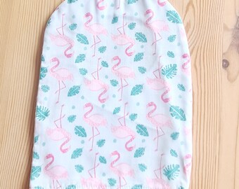 Ostomy cover stoma bag cover plain cotton fabric flamingo print, closing down Sale