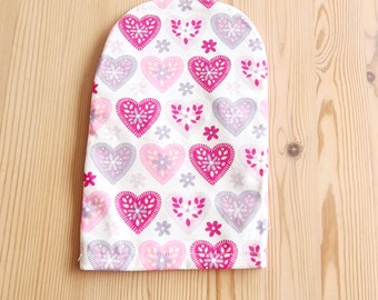 Ostomy cover stoma bag cover plain cotton fabric folk heart print closing down Sale