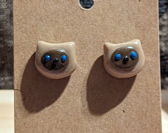 Cat Stud Earrings