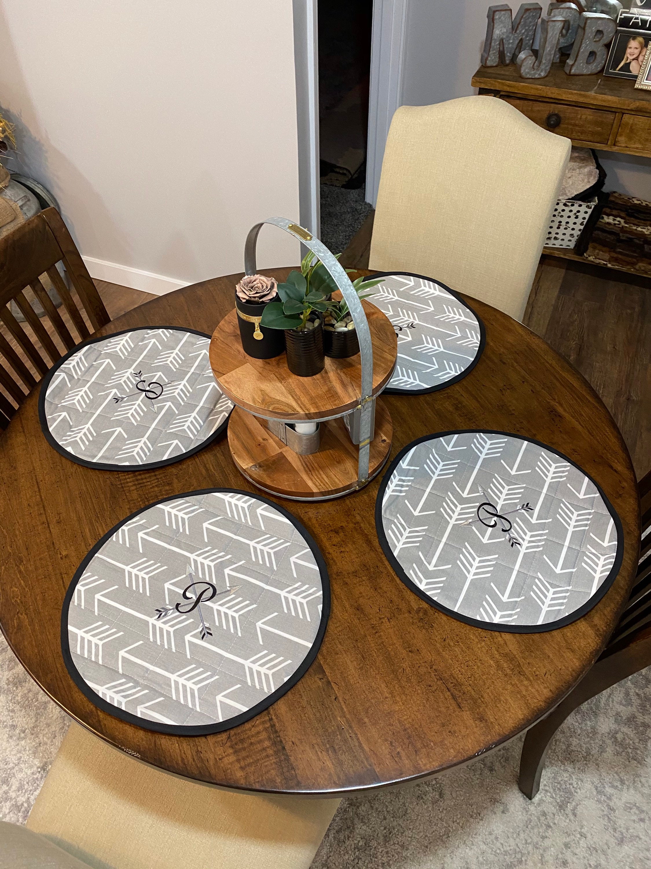 Round placemats Custom made are durable and washable and you Etsy