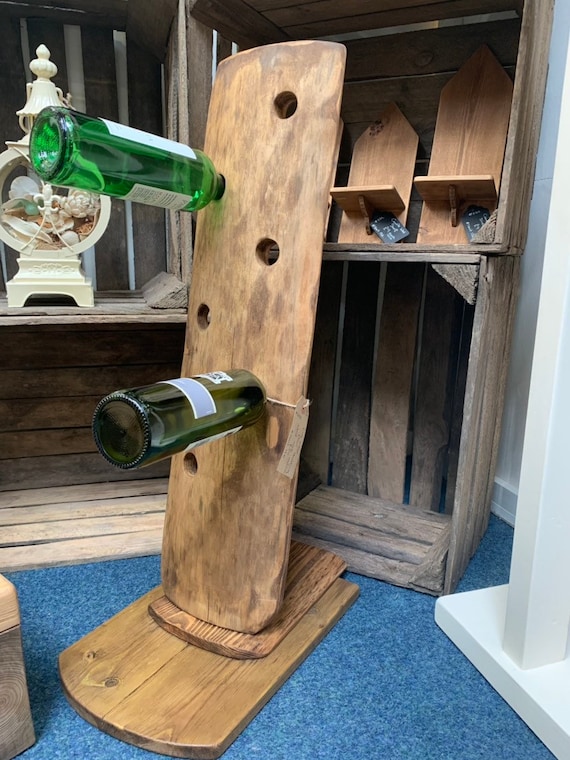 6 bottle wine rack wood sales