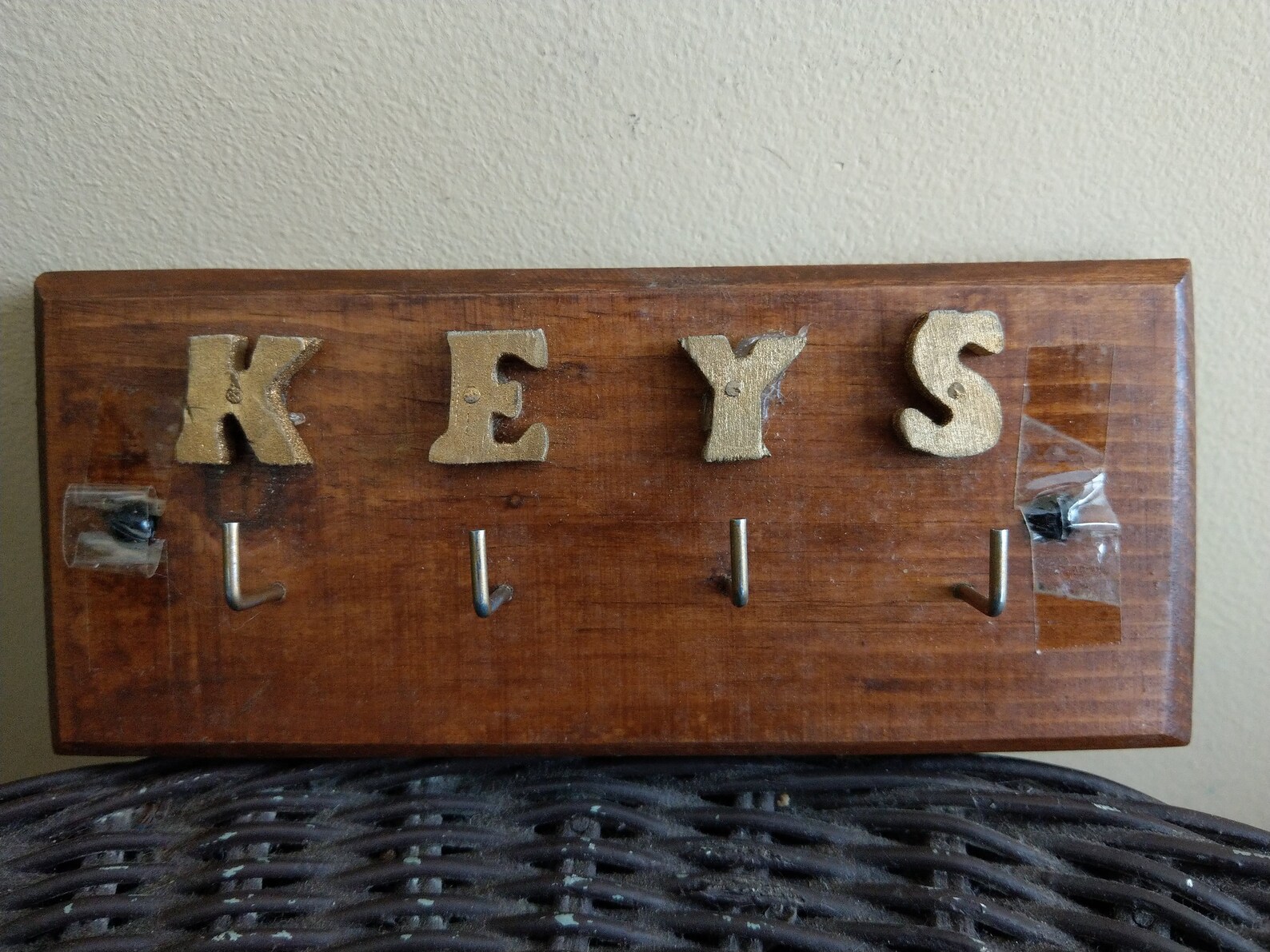 Smaller Key Wall Rack With Hardware Etsy