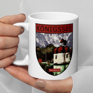 Schönau am Königssee - Berchtesgaden Bavaria, Germany White glossy mug