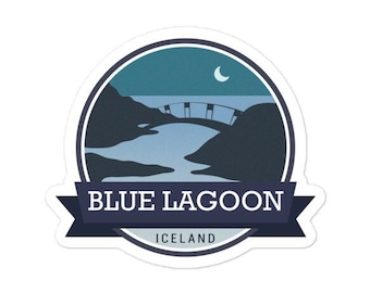 Blaue Lagune Aufkleber / Island Souvenir