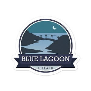 Adesivo Laguna Blu / souvenir islandese