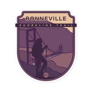 Pegatinas para Bonneville Shoreline Trail: excursionista de Utah