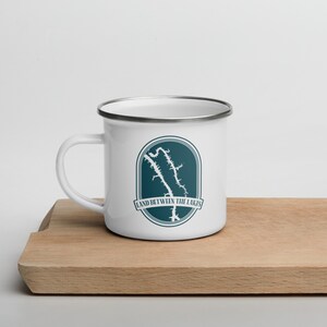 Land Between the Lake Enamel Mug