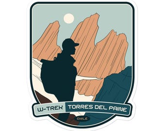 W-Trek stickers – Torres del Paine, Chile hiking