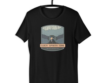 Elroy Sparta Trail uniseks T-shirt – Wisconsin cycling