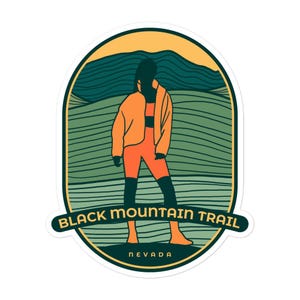 Pegatinas del sendero Black Mountain Trail – Senderista de Nevada