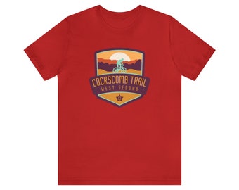 Cockscomb Trail - West Sedona, Arizona Unisex Jersey Kurzarm T-shirt - Geschenk voor Wanderer