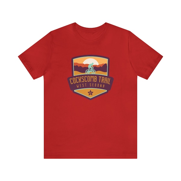 Cockscomb Trail - West Sedona, Arizona Unisex Jersey Kurzarm T-Shirt - Geschenk für Wanderer