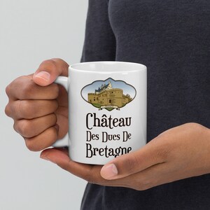 Chateau Des Ducs De Bretagne - France White glossy mug