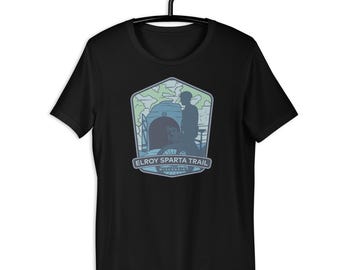 Elroy Sparta Trail uniseks T-shirt – Wisconsin cycling