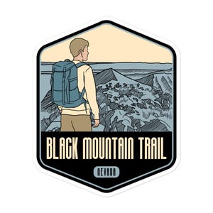 Pegatinas del sendero Black Mountain Trail – Senderista de Nevada