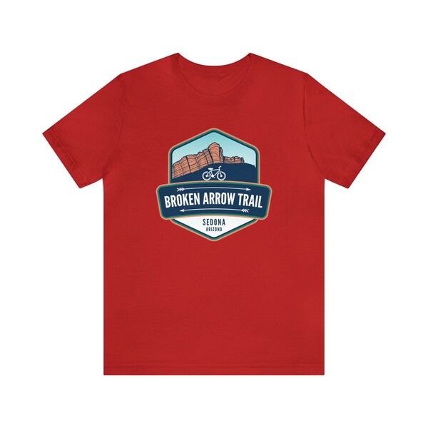 Broken Arrow Trail - Sedona, Arizona Unisex Jersey Kurzarm T-Shirt - Geschenk für Wanderer