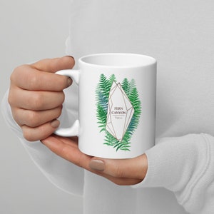 Fern Canyon - California White glossy mug