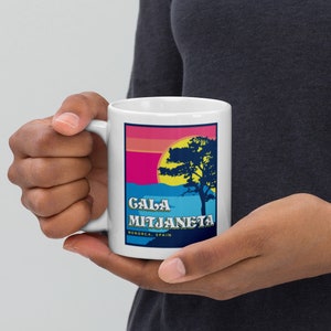 Cala Mitjaneta – Menorca, Spain White glossy mug