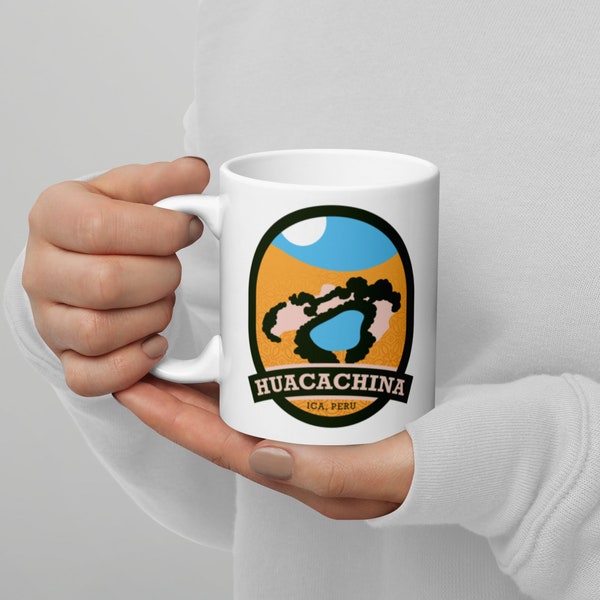 Huacachina – Ica, Peru White glossy mug