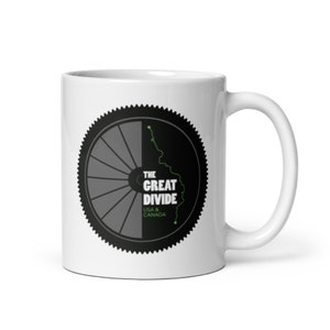 Great Divide Mountainbike Route – USA & Kanada Weiße glänzende Tasse