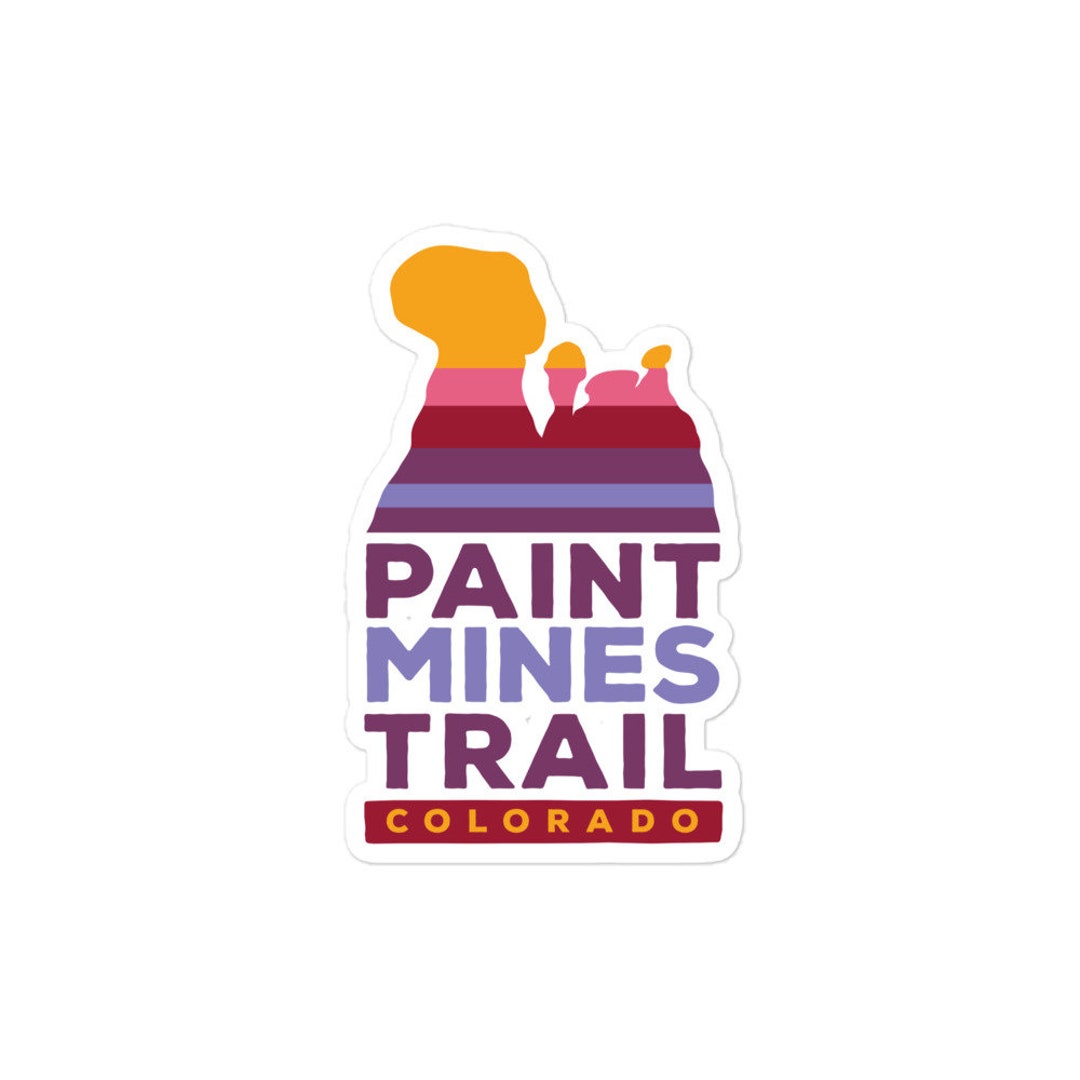 Paint Mines Trail Colorado USA Bubblefree Stickers Etsy