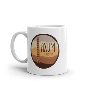 Axum - Tazza bianca etiope lucida