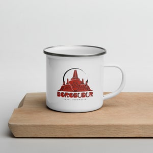 Borobudur - Giava, Indonesia Tazza di smalto