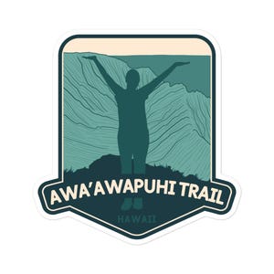 Pegatinas del sendero Awa&#39;awapuhi - Excursionista de Hawaii